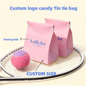 Custom LOGO Tin Tie Kraft <b>Paper</b> Bags Stand up Pouch <b>for</b> <b>Bakery</b> Sugar Candy Chocolate Moisture Proof Food Bag <b>for</b> Product Display - Product Image 3