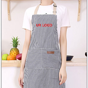 Biểu Tượng Tùy Chỉnh Hot Bán Có Thể Điều Chỉnh Sọc Bông Không Thấm Nước Vẻ Đẹp Nhà Bếp Đầu Bếp Làm Sạch Dễ Thương Tạp Dề Cho Phụ Nữ - Product Image 5