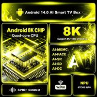 Boîte TV intelligente Android HD compacte, lecteur IPTV HD, USA, Royaume-Uni, France, Allemagne