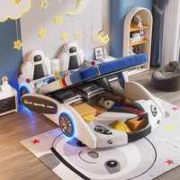 Kinderbett in Autoform Schlafzimmermöbel Cartoon-Rennwagen-Tagesbett Modernes Design Umweltfreundliches Holzmaterial