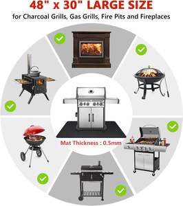 <span class=keywords><strong>Tapis</strong></span> <span class=keywords><strong>de</strong></span> gril ignifuges double face 48x30 pouces <span class=keywords><strong>Tapis</strong></span> <span class=keywords><strong>de</strong></span> sol imperméables à l'huile pour terrasse extérieure <span class=keywords><strong>Tapis</strong></span> <span class=keywords><strong>de</strong></span> protection pour barbecue - Product Image 4