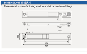 An Ninh Dễ dàng cài đặt cửa sổ trượt khóa hợp kim nhôm chốt cửa nhôm và phụ kiện cửa sổ - Product Image 5