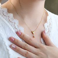 Collares Románticos 2026, Joyería Hipoalergénica de Acero Inoxidable 316L, Chapado en Oro PVD de 18k, Collar con Forma de Corazón y Lágrima para Mujer