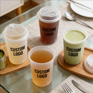 Vasos de Plástico PP Esmerilado Personalizados de Pared Simple con Impresión UV, 90 mm de Diámetro, 32 oz de Capacidad para Café y Matcha - Product Image 6