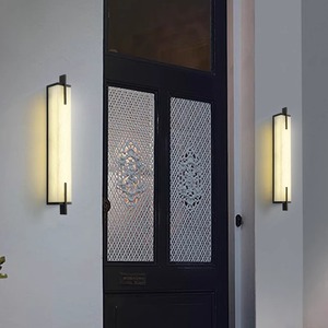 Lampe murale extérieure de style chinois moderne, LED, étanche, longue bande, pour villa, portail, cour, éclairage extérieur - Product Image 4