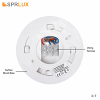 Mini Sensor de Movimiento y Posición para Techo, Detección de 360°, Alcance de 8 Metros, Resistente al Agua IP20, para Uso en Interiores y Exteriores