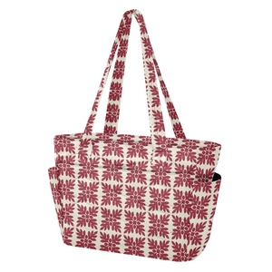 กระเป๋าถือลายควิลท์ฮาวายแบบอูลู ทำจากโพลีเอสเตอร์ทนทาน กระเป๋าสะพายไหล่สำหรับผู้หญิง กระเป๋าใส่แล็ปท็อปสำหรับเดินทาง กระเป๋าโท้ทแบบสั่งทำพิเศษพร้อมช่องใส่ของด้านข้าง - Product Image 2