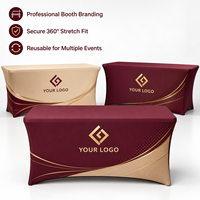 Housse de table élastique réutilisable avec graphismes couleur pour les expositions, les tables de dégustation et le marketing en roadshow