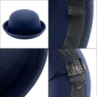 Sombrero de Bombín para Padres e Hijos, 100% Algodón, Rayado, Lindo, Accesorio de Disfraz, 48-50cm de Circunferencia de Cabeza, Primavera/Otoño, Bordado a Máquina