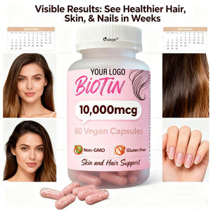 كبسولات البيوتين 10,000 ميكروغرام الأكثر مبيعًا في أوروبا وأمريكا، مكمل غذائي للشعر والبشرة والأظافر، يدعم صحة الشعر والبشرة والأظافر - Product Image 5