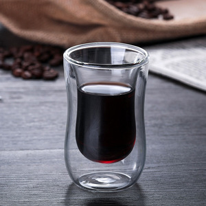 Tazas de Café Pequeñas y Bonitas de 80 ml, Vaso de Vidrio de Borosilicato Alto para Beber Café, Agua, Jugo, Bebidas, Uso Doméstico - Product Image 2