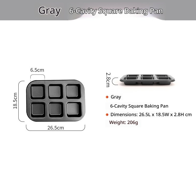 Plaque de cuisson grise-6 (carrée)