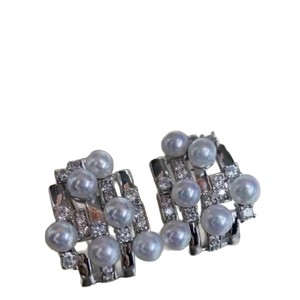 9351DIY Pearl Accessories S925 Silver Set Empty Support Multi-Pearl Ring & Earring Accessories Fashionable Silver Jewelry - Product Image 5
