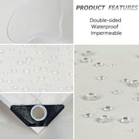 Bâche PVC 1000 GSM imperméable et robuste, blanche, pour couverture de sol, mobilier d'extérieur, caravane, voiture, auvent multi-usage