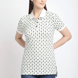 Polo de Sublimación para Mujer, Camisa de Ajuste Regular para Uso al Aire Libre, Ropa Informal, Venta Al por Mayor, Logotipo Personalizado, Verano - Product Image 1
