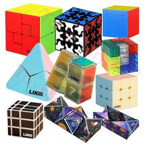Luckykoo Education Magic <span class=keywords><strong>Cube</strong></span> 3x3x3 en plastique ABS, boîte cadeau lisse, jouet de puzzle neutre, personnalisation pour les enfants de 5 à 7 ans et de 8 à 13 ans - Product Image 2