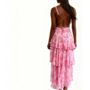 เดรสเข้ารูปผ้าชีฟองคล้องคอเซ็กซี่ของผู้หญิงแฟชั่น - Product Image 5