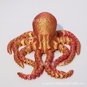 3D Printed Octopus Model <b>PLA</b> Material Modular Joint Movable Aquarium Decoration Ornament For Fish Tank Children's Toy - Product Image 4