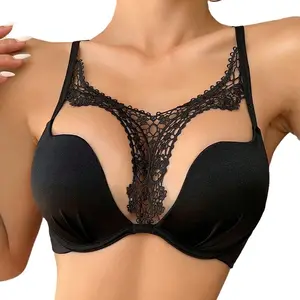 ODM/OEM sexy lace lingerie Women gather to adjust beautiful back bra small breasts show big lace bra