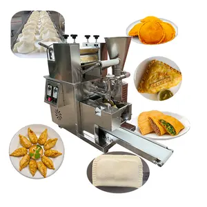 Sertifikat CE Pembuat Pangsit Otomatis Sepenuhnya Membuat Mesin Pai Daging Mesin Samosa Otomatis Mesin Empanada Besar