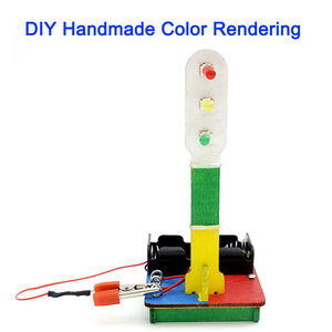 E-25C tự làm đèn giao thông dọc trẻ em công nghệ khoa học sản xuất nhỏ giáo dục thí nghiệm khoa học - Product Image 4