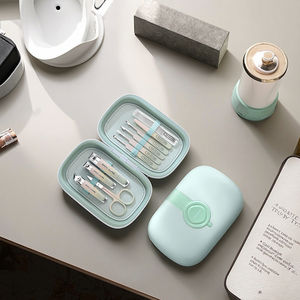 Kit de manucure et pédicure professionnel pour femmes tendance, en acier inoxydable, 10 pièces, boîte de voyage - Product Image 4