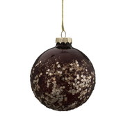 Table de fête de Noël Lumières LED Boule artisanale Décoration en verre de Noël