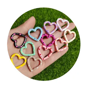 Hart Hart Sleutelhanger Sluiting Sleutelhanger Voor Diy Sieraden Karabijnhaak Keychain Haak Ambachtelijke Benodigdheden Accessoires Mat