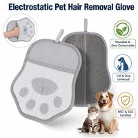 Gants électrostatiques réutilisables en polyester Senye pour enlever les poils d'animaux, pour le toilettage des chats et des chiens, 2 couleurs, certifiés BSCI