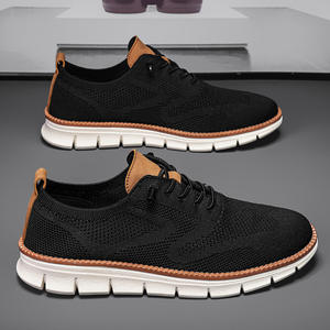 Nouvelles chaussures décontractées pour hommes, tendance, en tissu tissé, semelle souple, respirantes et confortables, chaussures de sport pour hommes - Product Image 4