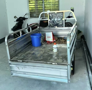 Triciclo Elettrico <span class=keywords><strong>da</strong></span> Carico a 3 Ruote, Veicolo Utilitario Pesante con Capacità di Carico di 1000kg, Carrello per <span class=keywords><strong>Trasporto</strong></span> e Consegna in Fattoria in Acciaio Inossidabile - Product Image 5