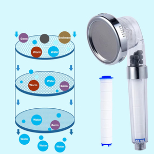 Filtri di Ricambio in Cotone PP per Doccia Portatile, Alta Pressione, <span class=keywords><strong>Risparmio</strong></span> <span class=keywords><strong>Idrico</strong></span>, Filtrazione a Ioni Negativi, Cromato, per Appartamenti e Hotel - Product Image 2