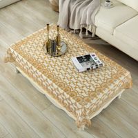 Nappe de table moderne personnalisable en PVC imperméable, résistante à l'huile, facile à nettoyer, avec motif géométrique gaufré or