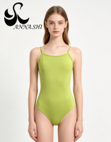Maillot de Ballet para Mujer con Tirantes Finos, Costura Vertical, para Gimnasia, Entrenamiento y Danza