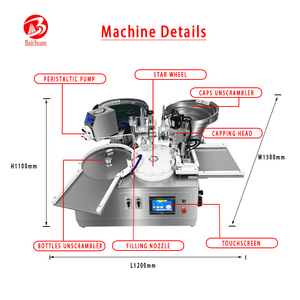 Máy chiết rót chất lỏng tự động quay, chai nhỏ, bình xịt, nhỏ giọt thuốc nhỏ mắt, chai tinh dầu, chai penicillin - Product Image 3