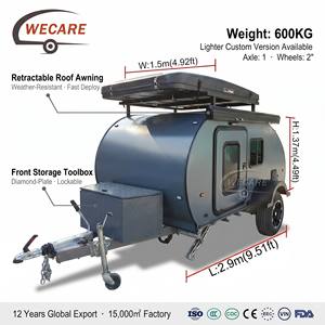 WECARE Roulotte Teardrop Fuoristrada <span class=keywords><strong>4x4</strong></span>, Piccolo Rimorchio da Viaggio con Cucina Posteriore per Avventure in Famiglia - Product Image 1