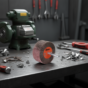 แผ่นขัดแบบวงล้อ 25x15 มม. แกน 6 มม. ความหยาบ 120 กริต สำหรับงานเจียร - Product Image 3