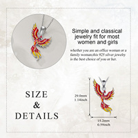 Fine Jewelry Collier à pendentif Phoenix en émail personnalisé en argent sterling 925 pour femme