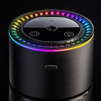 Diffuseur d'arômes pour voiture, humidificateur 180 ml, USB-C, lumière RGB 7 couleurs, double mode de diffusion de brume, parfum d'air pour véhicule
