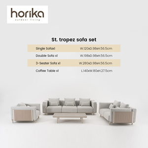 Set di Divani da <span class=keywords><strong>Esterno</strong></span> di <span class=keywords><strong>Design</strong></span> Nordico Moderno e Lussuoso con Cuscini per Patio, Hotel, Giardino, Villa e Resort - Product Image 2