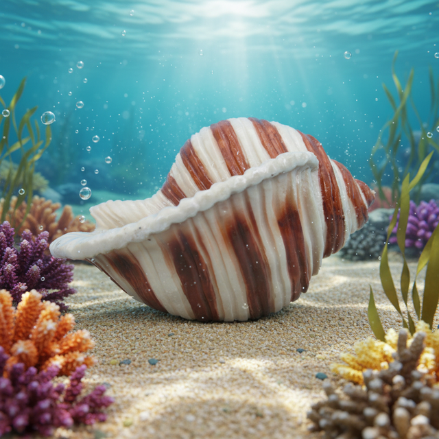 Polyresin Crafts Customized Handmade Hand-painted Conch Shell Art Collectible for Home Decoration