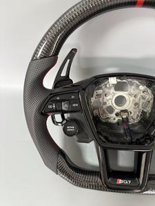 Volant en cuir pleine fleur <span class=keywords><strong>S</strong></span>-<span class=keywords><strong>Line</strong></span> avec bouton de démarrage pour <span class=keywords><strong>Audi</strong></span> R8 TTRS C6 C7 S7 S4 A4 B8 RS3 SQ5 S5 B9 A6 C8 A3 <span class=keywords><strong>2018</strong></span> - Product Image 4