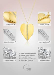 Collier pendentif feuille et diamant en or jaune 18 carats, certifié NGTC, 4,49 g, unisexe, Saint-Valentin - Product Image 4