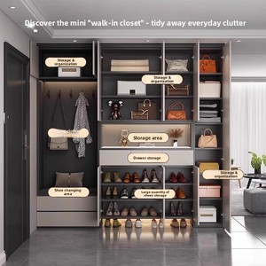 Meuble à chaussures moderne, meuble à chaussures pour petits espaces, meuble à chaussures avec porte de rangement pour salon, armoire, chambre à coucher - Product Image 2