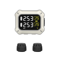 Sistem Monitor tekanan ban sepeda motor, TPMS nirkabel, sistem Monitor tekanan ban, Sensor eksternal, tampilan waktu LCD, Alarm Monitor suhu ban