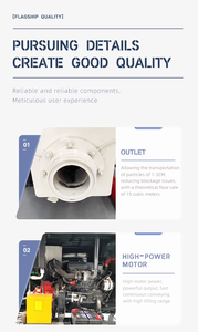 Pompe à béton diesel portable sur remorque hydraulique de 72 kW pour granulats, débit de 50 m³/h, efficace en usine - Product Image 4