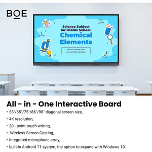 Écran interactif BOE E4 65 pouces 4K UHD, OEM/ODM Android 14 Tactile IR WiFi-<span class=keywords><strong>6</strong></span> pour petits bureaux et écoles - Product Image 3