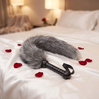 Grand fouet queue de renard pour couple, entraînement animalier, pagaie de fessée pour esclave, jouets sexuels BDSM pour jeux de rôle