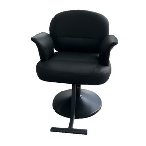Black Samurai <b>Barber</b> <b>Chair</b> PU Leather Seat Modern Minimalism Design Hydraulic Pump Base Rotation Lifting Hair Salon Model - Product Image 1