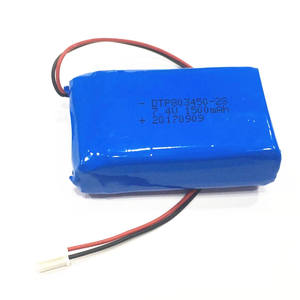 803450-2S 高放電率 <span class=keywords><strong>2</strong></span>セル リポバッテリーセル 7.4v 1500mah パック - Product Image 1